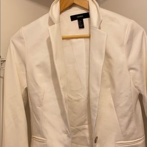 White Blazer with Button